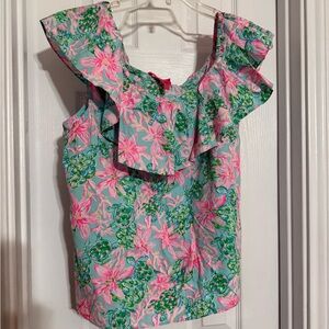 Lilly Pulitzer Vibrant Floral Blouse